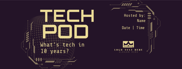 Technology Podcast Session Facebook Cover Design Image Preview