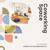 Coworking Space Shapes Instagram Post Design