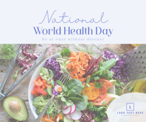 Minimalist World Health Day Greeting Facebook post Image Preview