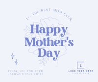 To The Best Mom Facebook Post Design