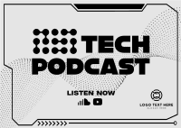 Technology Podcast Circles Postcard Image Preview