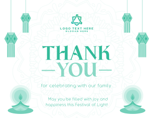 Lights Festival Thank You Card Image Preview