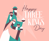 Happy Three Kings Facebook Post Design