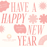 Quirky New Year Greeting Instagram post Image Preview