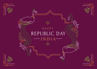 Republic Day India Postcard Image Preview