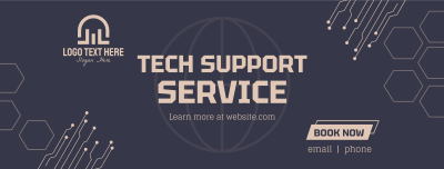 Tech Support Facebook cover Image Preview