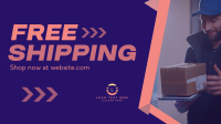 Limited Free Shipping Promo Facebook Event Cover Design