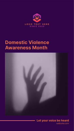 Domestic Violence Month Instagram story Image Preview