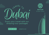 Welcome to Dubai Postcard Design