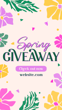 Spring Giveaway Flowers YouTube Short Design
