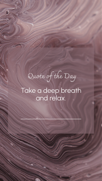 Artistic Relax Quote Instagram Story Design