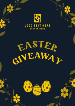 Floral Eggs Easter Giveaway Flyer Image Preview