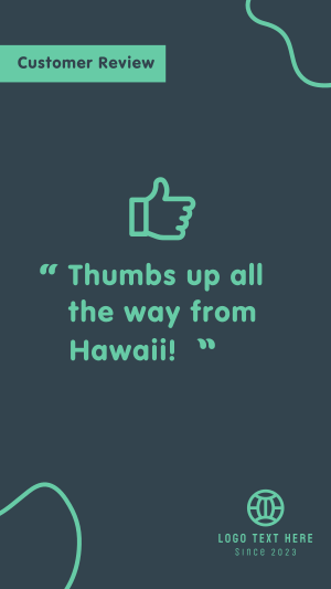 Thumbs Up Review Facebook story Image Preview