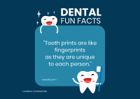 Dental Facts Postcard Design