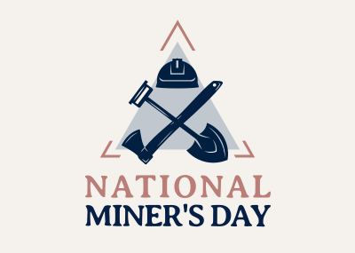 Miner's Day Badge Postcard Image Preview