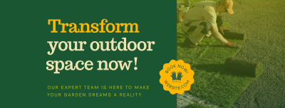 Expert Landscaping Service Facebook cover Image Preview