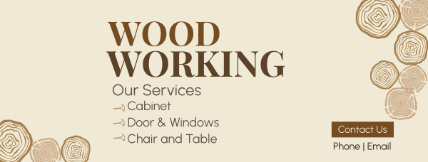 Woodworking Facebook Cover Design Image Preview