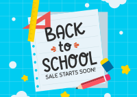 Back To School Greetings Postcard Image Preview