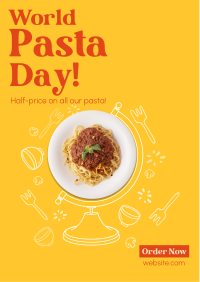 Globe Pasta Flyer Design