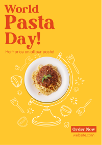 Globe Pasta Flyer Image Preview