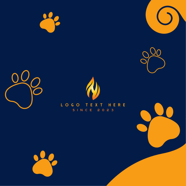 Puppy Paw Prints Instagram Post Design Image Preview
