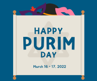 Happy Purim Facebook Post Design