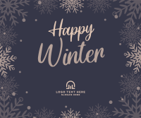 Winter Snowflake Greeting Facebook Post Design