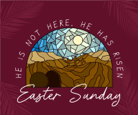 Modern Easter Sunday Facebook Post Design