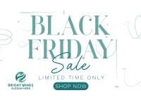 Classic Black Friday Sale Postcard Design