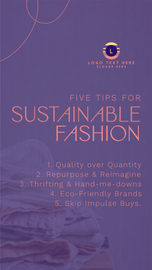 Chic Sustainable Fashion Tips Facebook story Image Preview