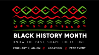 Black History Month Pattern Facebook event cover Image Preview