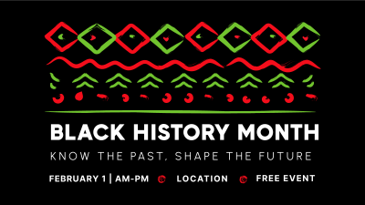 Black History Month Pattern Facebook event cover Image Preview