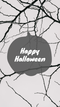 Simple Halloween Greeting Facebook Story Design