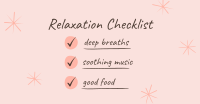 Relaxation Checklist Facebook Ad Design