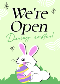 Open During Easter Poster Design