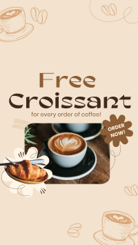 Croissant Coffee Promo Video Image Preview