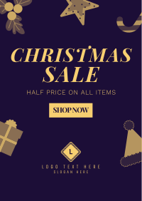 Cute Christmas Sale Poster Image Preview