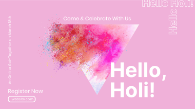 Holi Powder Splash Facebook event cover Image Preview