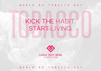 No Tobacco Day Typography Postcard Design