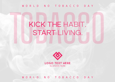 No Tobacco Day Typography Postcard Image Preview