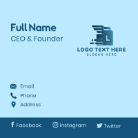 Fast Box Wings Logistics Business Card Design