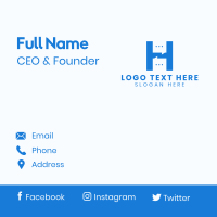 Messaging Letter H Business Card Design