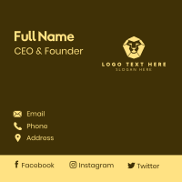 Corporate Geometric Lion Business Card Design