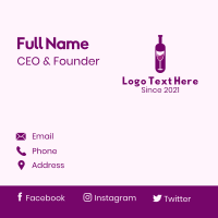 Purple Liquor Bottle Glass Business Card Design