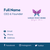 Butterfly Leaf Wings Business Card Design