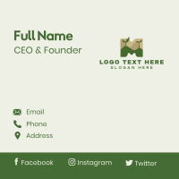 Planting Leaves Eco Business Card Design