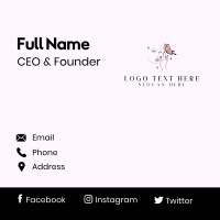 Female Butterfly Beauty Business Card Design