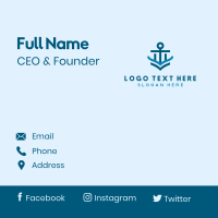 Ferry Cruise Anchor  Business Card Design