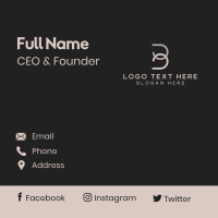 Business Company Brand Letter B Business Card Design