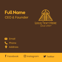 Ethnic Mayan Temple Business Card Design